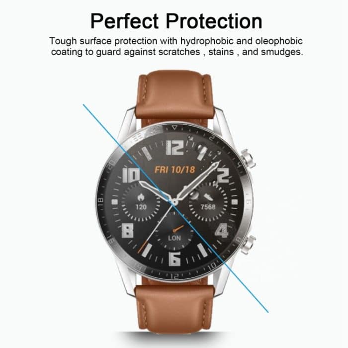 Für Huawei Watch GT 2 46 mm (2019) ENKAY Hat-Prince 0,2 mm 9H 2,15D gehärtete Glasfolie mit gebogenen Kanten, For HUAWEI Watch GT 2 46mm (2019)  (1 PC), For HUAWEI Watch GT 2 46mm (2019) (2 PCS) – Bild 5