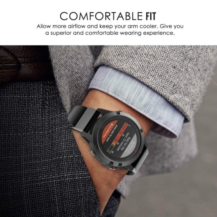 Für Garmin Fenix 5 Milan Metall-Edelstahl-Metallarmband, 20MM, 22MM, 26MM – Bild 7
