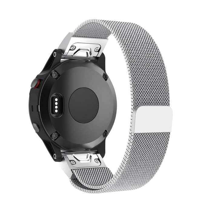 Für Garmin Fenix 5 Milan Metall Edelstahl Metallarmband (Silber), 20MM, 22MM, 26MM – Bild 2