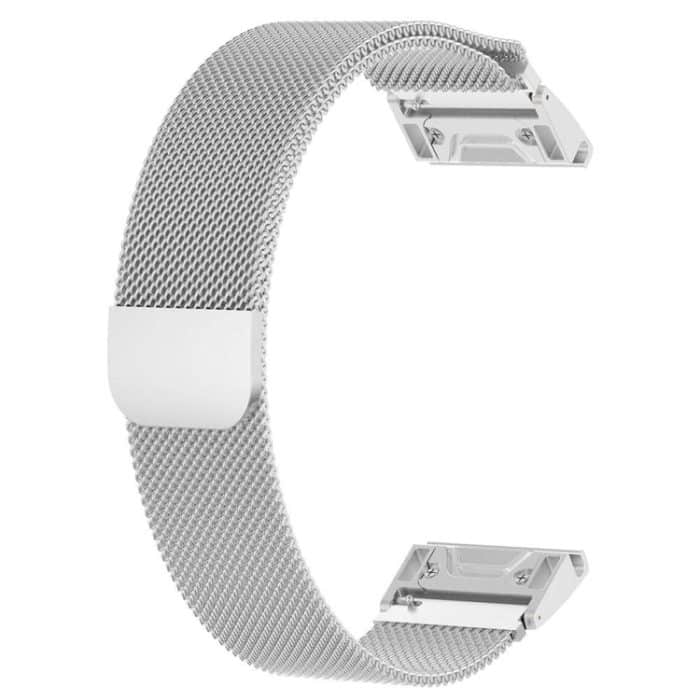 Für Garmin Fenix 5 Milan Metall Edelstahl Metallarmband (Silber), 20MM, 22MM, 26MM – Bild 4