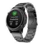 Für Garmin Fenix 5 Drei-Perlen-Edelstahl-Metallarmband, 22MM, 26MM
