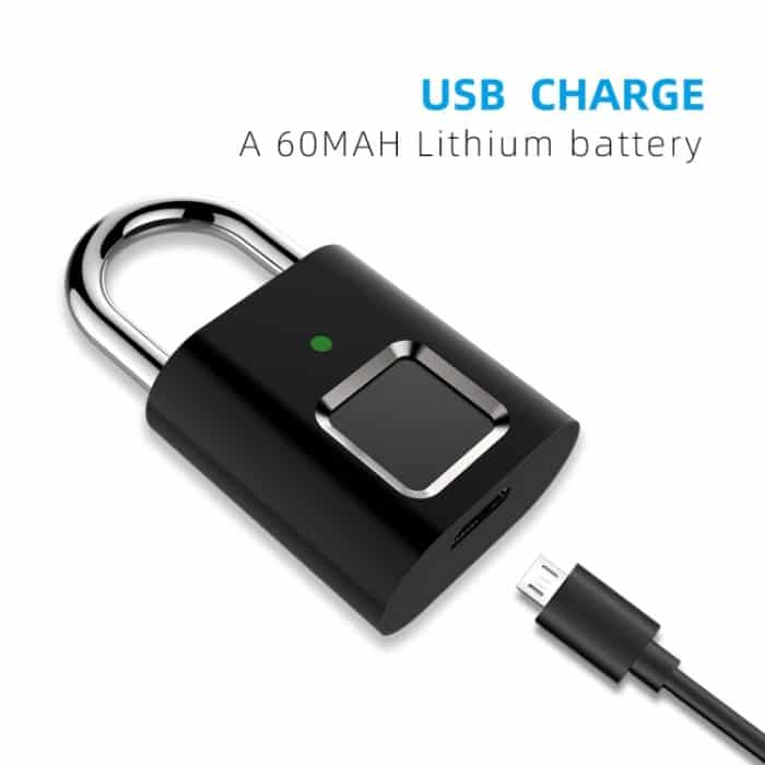 L34 Fingerabdruckschloss Smart Lock Haushaltsgepäckschlafsaal Elektronisches Vorhängeschloss – Bild 8