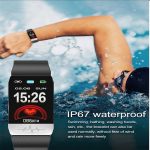 T1 1,14-Zoll-Farbbildschirm-Smartwatch, IP67 wasserdicht, unterstützt Anruferinnerung/Herzfrequenzüberwachung/Sitzungserinnerung/Schlafüberwachung/EKG-Überwachung – Bild 15