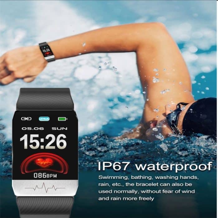 T1 1,14-Zoll-Farbbildschirm-Smartwatch, IP67 wasserdicht, unterstützt Anruferinnerung/Herzfrequenzüberwachung/Sitzungserinnerung/Schlafüberwachung/EKG-Überwachung – Bild 15