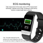 T1 1,14-Zoll-Farbbildschirm-Smartwatch, IP67 wasserdicht, unterstützt Anruferinnerung/Herzfrequenzüberwachung/Sitzungserinnerung/Schlafüberwachung/EKG-Überwachung – Bild 6