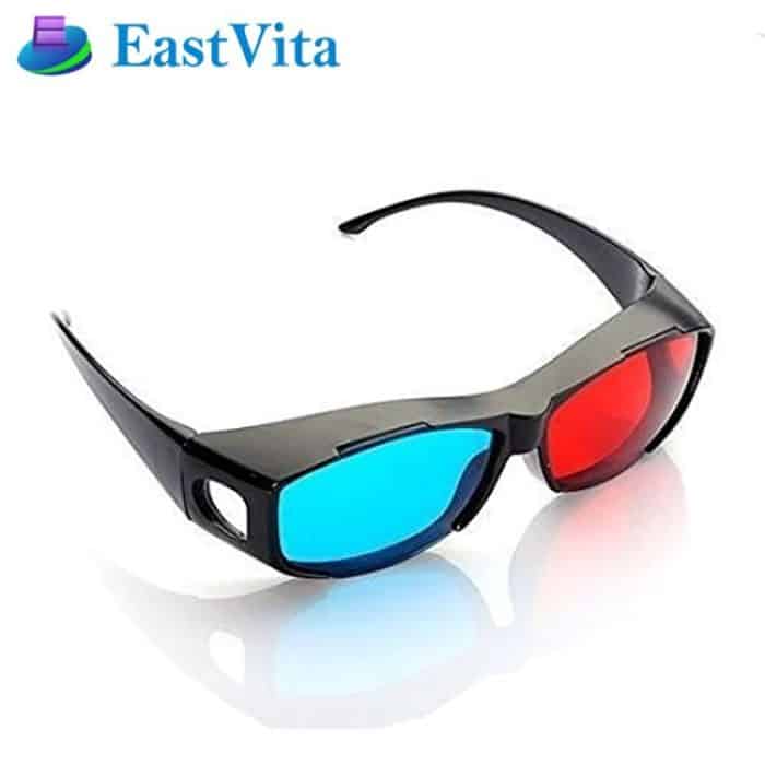 Rot Blau 3D Brille Anaglyphen gerahmte 3D Vision Brille für Spiel Stereo Movie Dimensional Brille Kunststoffbrille – Bild 2