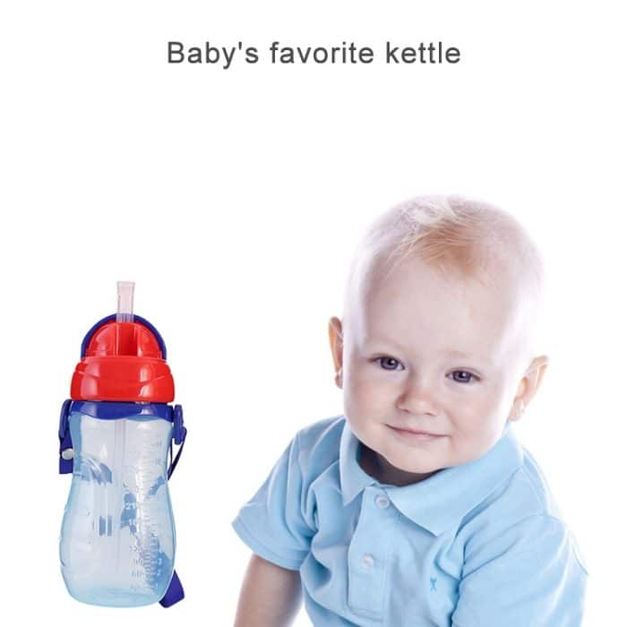 Baby-Wasserflasche mit Strohhalm, tragbar, Cartoon-Save-Becher, Sportflaschen, Baby-Fütterungsbecher – Bild 9