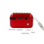 Tragbarer wiederaufladbarer FM-Radioempfänger-Lautsprecher, unterstützt USB/TF-Karte/Musik-MP3-Player – Bild 3
