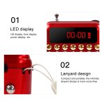 Tragbarer wiederaufladbarer FM-Radioempfänger-Lautsprecher, unterstützt USB/TF-Karte/Musik-MP3-Player – Bild 6