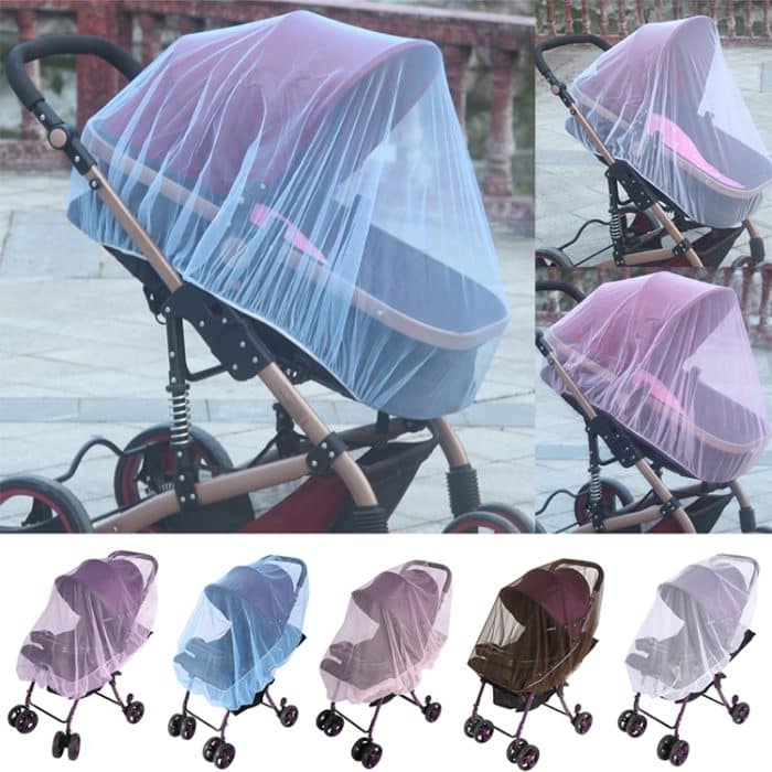 3 PCS 150 cm Baby Kinderwagen Moskito Insekten Schutz Netz Sichere Kleinkinder Schutz Mesh Kinderwagen Zubehör Moskitonetz – Bild 2