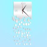 Spiegeluhr, Persönlichkeit, Wanduhr, dreidimensionale Wanddekoration, Mosaik-Wanduhr – Bild 2