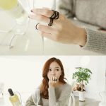 3 PCS Frauen Punk Black Matte Ring Set – Bild 4