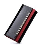 Rindsleder-Geldbörse, luxuriöses Design, Damen-Party-Clutch, Lackleder-Geldbörsen, langer Kartenhalter