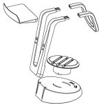 VR Headset Display Station Showcase Aufbewahrungshalter Kabelhalter für SONY PlayStation PS4 VR Oculus Rift, HTC VIVE Ständer – Bild 2