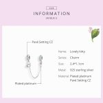 S925 Silver Cat Sicherheitskette DIY Armband Zubehör – Bild 5