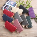 Geprägte Lingge Long Wallet Retro-Muster Multi-Card-Clutch – Bild 7