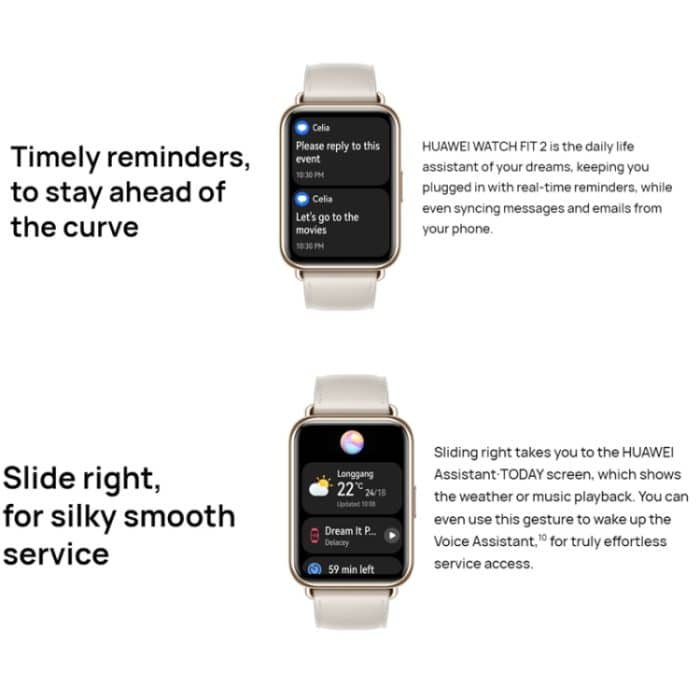 Original Huawei WATCH FIT 2 Smart-Sportuhr, Black, Pink, Blue, Gray, White – Bild 9