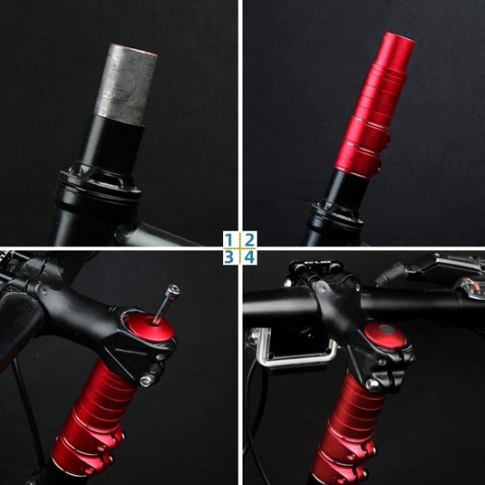 FMFXTR Höhenvergrößerer für Mountainbike-Lenker aus Aluminiumlegierung, 8.5cm Black, 8.5cm Red, 8.5cm Blue, 11.4cm Black, 11.4cm Red – Bild 7