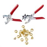 1Set 45 # Stanzzangensätze aus Stahl, Ösenzangen und Eisenfunde, geeignet für Lederstanzen (rot) – Bild 2