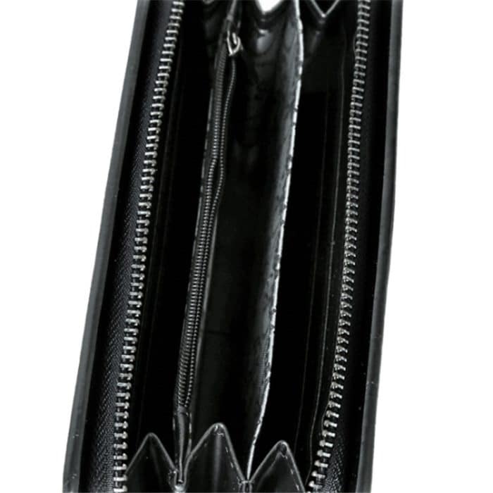 Frauen Metall Schädel Brieftasche Karte Leder Wristlet Handtaschen – Bild 4