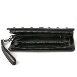 Frauen Metall Schädel Brieftasche Karte Leder Wristlet Handtaschen – Bild 6