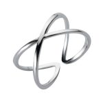 Sterling Silber Simple Cross Open Ring Schmuck