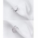 Sterling Silber Simple Cross Open Ring Schmuck – Bild 7