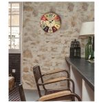 2 Stück Vintage-Holz-MDF-Hängeuhr, stumm, Quarzuhr, Wohnzimmer-Wanduhr – Bild 4