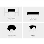 Quadratische, mit Gittermuster bestickte Tischdecke, reine Farbe, Baumwollleinen, Quaste, rechteckige Couchtischmatte, 100x160cm, 110x170cm, 140x140cm, 140x180cm – Bild 6