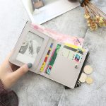 Brieftasche weibliche kurze Student koreanische Version der niedlichen kleinen frischen faltbaren Mini-Gezeiten-Persönlichkeits-Münzen-Geldbörse – Bild 3