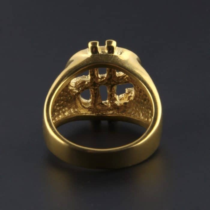 Rock Bling Gold Siegelringe mit US-Dollar-Zeichen für Herrenschmuck – Bild 7