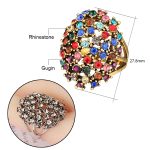 3PCS Frauen Charms Böhmen Schmuck Antike Harz Ethnische Ringe – Bild 4