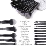 Zoreya Marke Make-up-Pinsel-Set mit weichen synthetischen Borsten, Augen-Make-up-Werkzeuge, tierversuchsfrei, schwarze Blending Crease Foundation-Pinsel – Bild 4