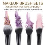 Zoreya Marke Make-up-Pinsel-Set mit weichen synthetischen Borsten, Augen-Make-up-Werkzeuge, tierversuchsfrei, schwarze Blending Crease Foundation-Pinsel – Bild 6