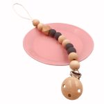 3 PCS Baby Schnuller Clip Kette Holz Halter Schnuller Schnuller Clips Leine Strap Nippel Halter für Säuglingsernährung
