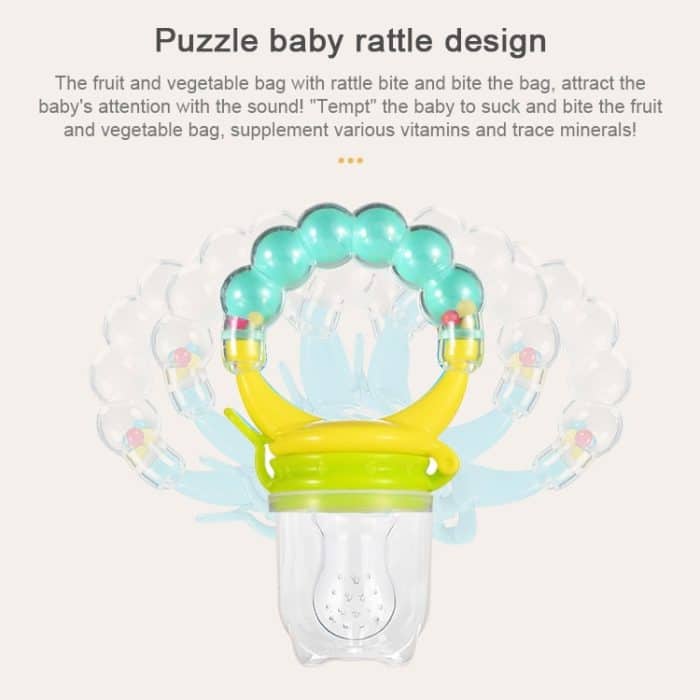 3 PCS Baby Nippel Frische Lebensmittel Obst Milch Babyflaschen Lernen Füttern Trinken Griff Zahnen Schnuller mit Glocke, S, M, L – Bild 5