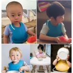 Baby-Kleinkind-Kleinkind-Wasserdichtes-Silikon-Lätzchen, Kleinkinder, die das Mittagessen füttern, aufrollbare Schürze – Bild 8