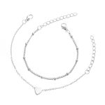 2 Sets Damen-Armbänder mit minimalistischer kleiner Liebe und scharfer Gliederkette – Bild 2
