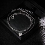 2 Sets Damen-Armbänder mit minimalistischer kleiner Liebe und scharfer Gliederkette – Bild 5