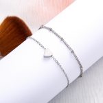 2 Sets Damen-Armbänder mit minimalistischer kleiner Liebe und scharfer Gliederkette – Bild 6