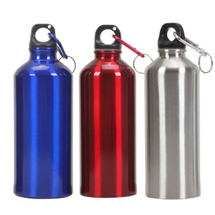 Aluminium Outdoor Sport Wasserflasche Tragbare Bergsteigerflasche Reitwasserflasche, 400ml, 500ml – Bild 4