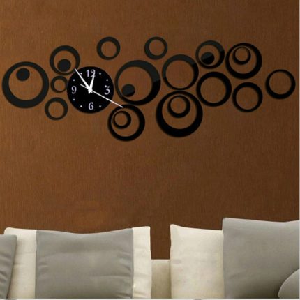 Wanduhr 3D Dreidimensionale Acryl Mode Spiegel Wandaufkleber Uhr DIY Kreis Kombination Dekorative Uhr
