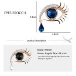 Modische Engelstränen-Brosche mit Diamant-Wimpern-Corsage – Bild 5