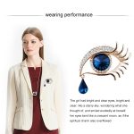 Modische Engelstränen-Brosche mit Diamant-Wimpern-Corsage – Bild 7