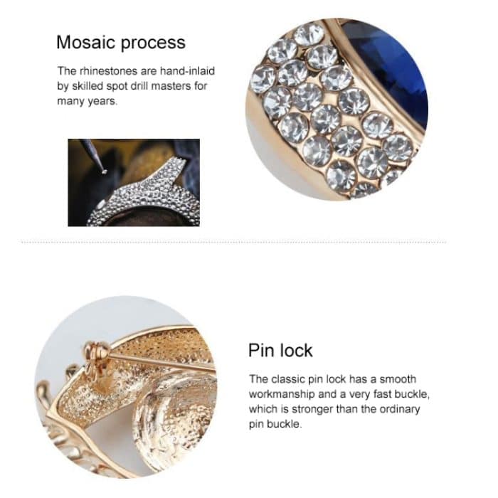 Modische Engelstränen-Brosche mit Diamant-Wimpern-Corsage – Bild 8