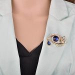 Modische Engelstränen-Brosche mit Diamant-Wimpern-Corsage – Bild 9