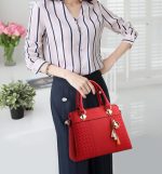 Mode Frauen Quaste PU Leder Stickerei Umhängetasche Schultertasche Einfachen Stil Handtaschen – Bild 11