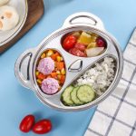 Kinder-Haushalts-Edelstahl-Gitter-Cartoon-Essteller, Dinner Plate – Bild 2