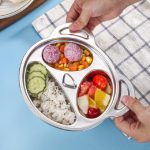 Kinder-Haushalts-Edelstahl-Gitter-Cartoon-Essteller, Dinner Plate – Bild 3