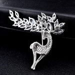 Damen-Brosche mit niedlichem Hirschmotiv, Kristall-Zirkon – Bild 5